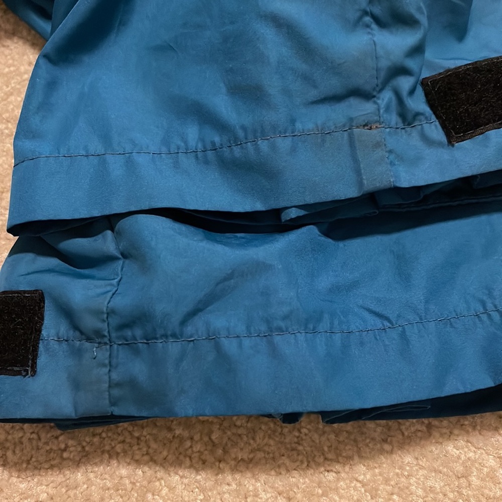Vintage 90s Nike Teal Track Pants Zip Velcro Ankle Elastic Waistband Pockets-M - Picture 11 of 11